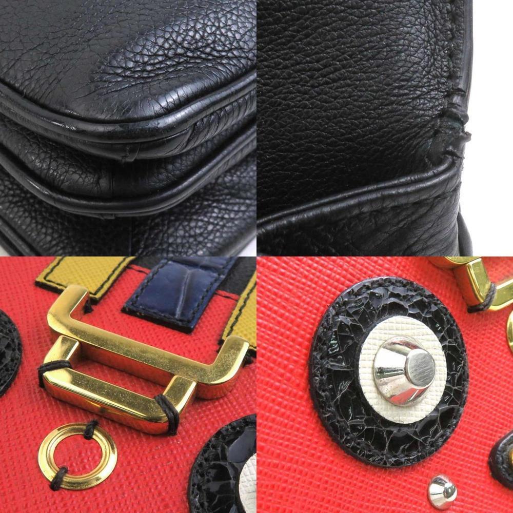 PRADA Black Leather Shoulder Bag - Picture 3 of 5